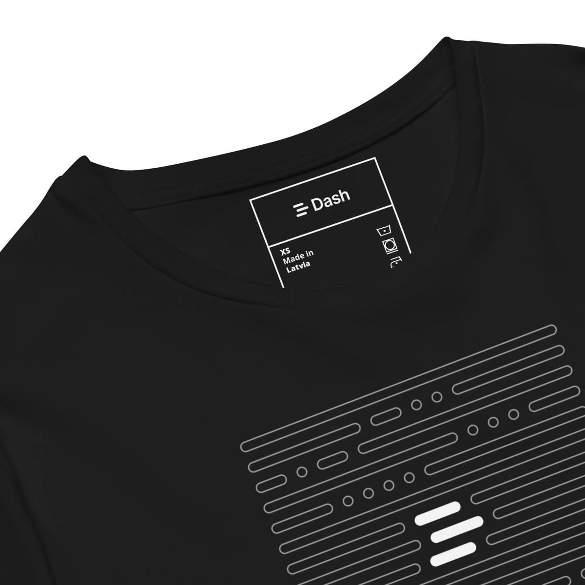 Dash “morse code” t-shirt, premium cotton - black