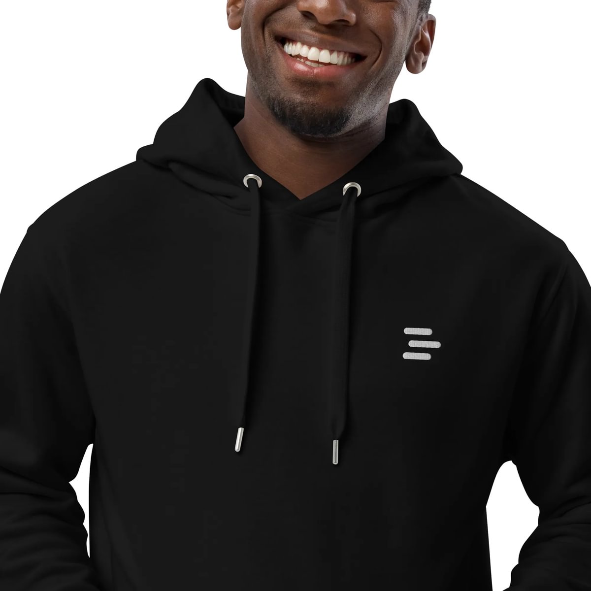 Dash unisex hoodie in black, premium eco fabric