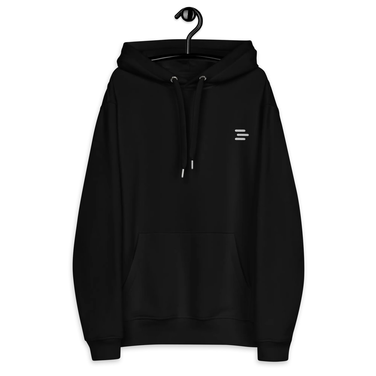 Dash unisex hoodie in black, premium eco fabric