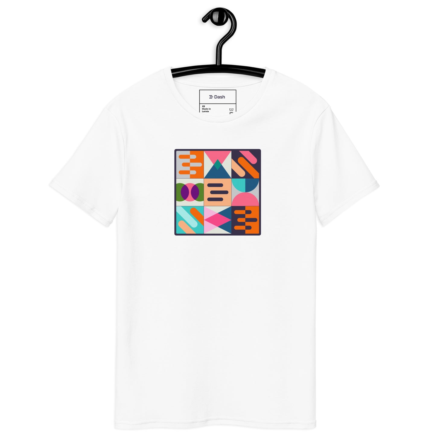 Unisex premium "tiles” t-shirt, premium cotton - white