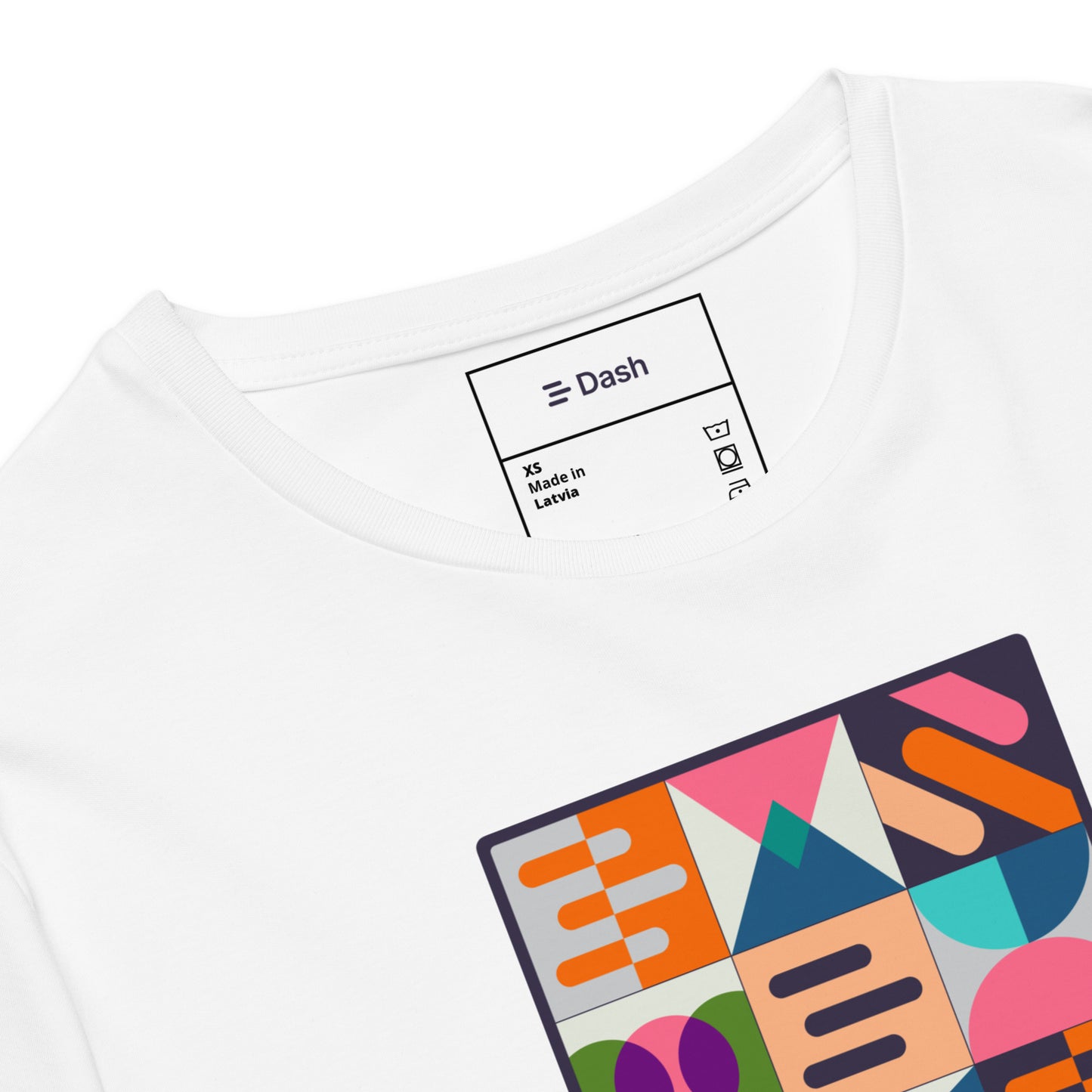 Unisex premium "tiles” t-shirt, premium cotton - white